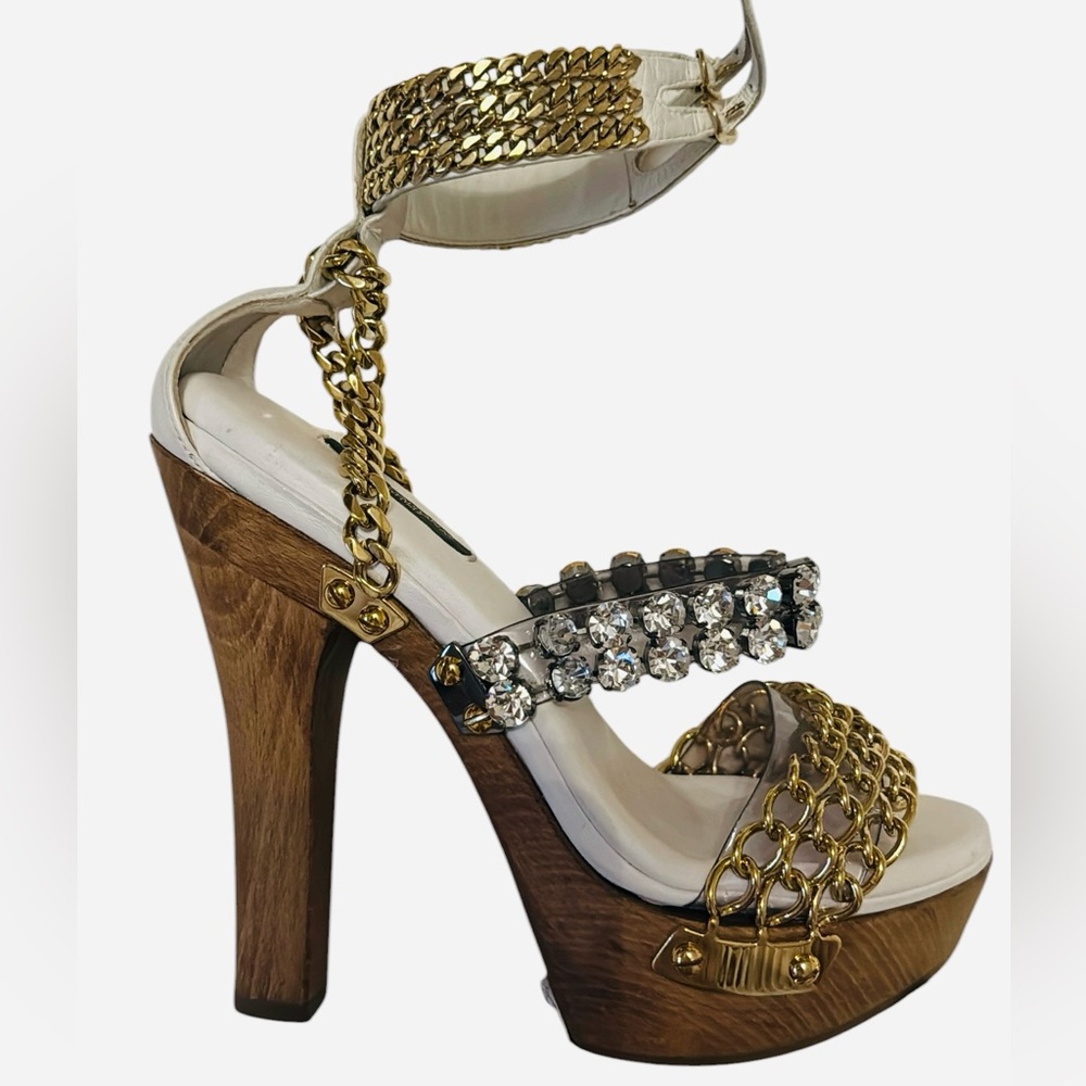 Dolce & Gabbana heeled embellished  sandals - Picture 3 of 10